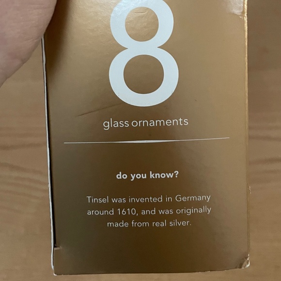 Vtg Martha Stewart Everyday Glass Christmas Ornaments Set of 7 Golden Traditions - Picture 6 of 9